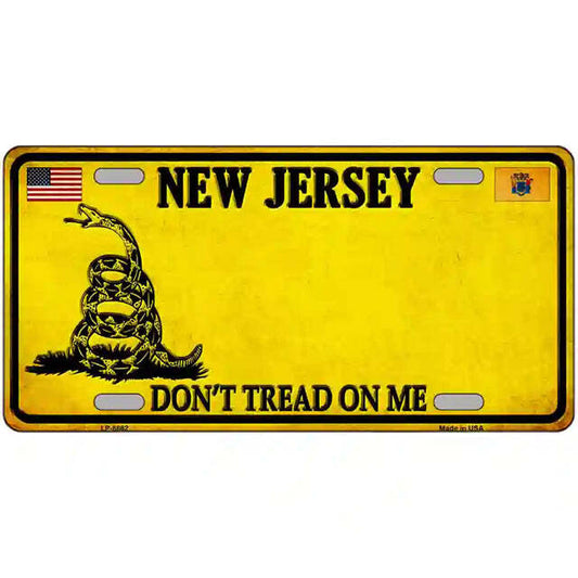 New Jersey Don't Tread on Me Metal Sign