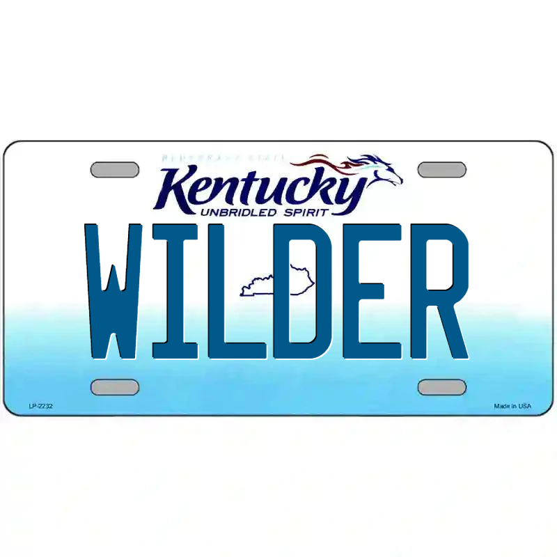 Wilder Kentucky Metal Sign