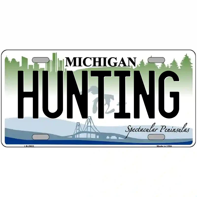 Hunting Michigan Metal Sign