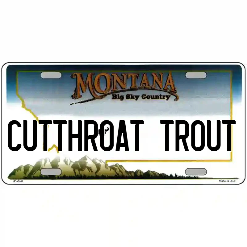 Cutthroat Trout Montana Metal Sign