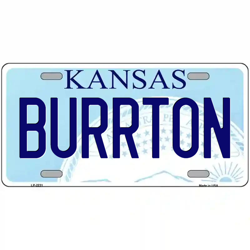 Burrton Kansas Metal Sign