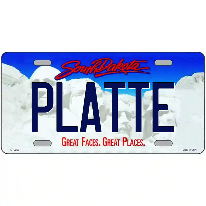 Platte South Dakota Metal Sign
