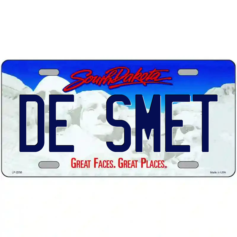 De Smet South Dakota Metal Sign