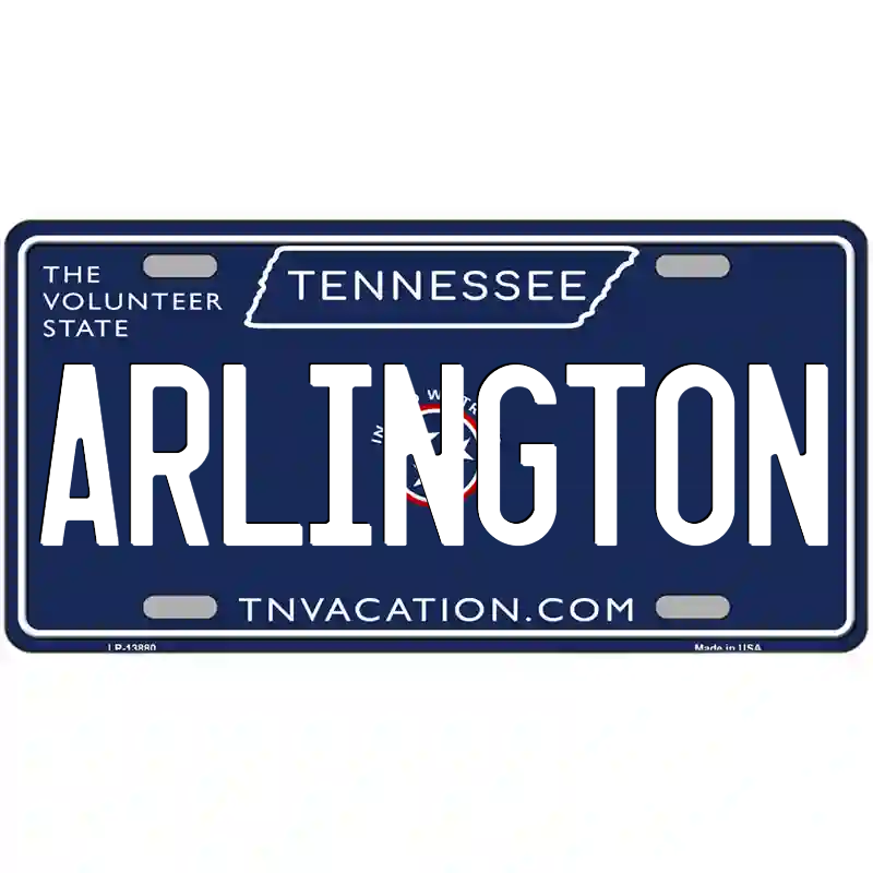 Arlington Tennessee Blue Metal Sign