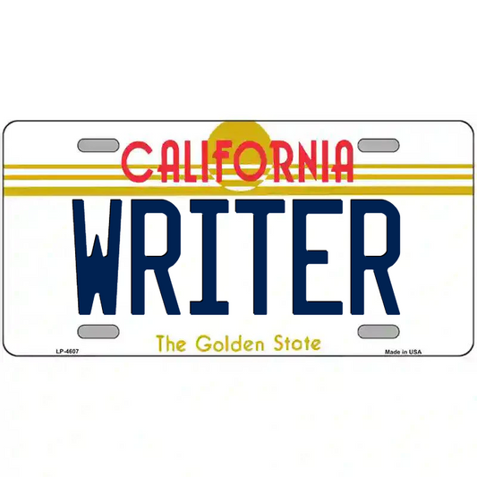 Writer California Metal Sign