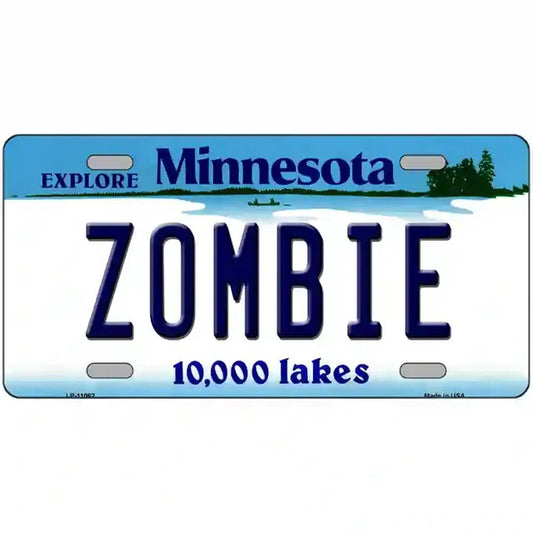 Zombie Minnesota Metal Sign