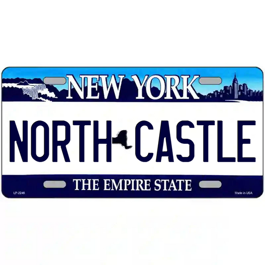 North Castle New York Blue Metal Sign