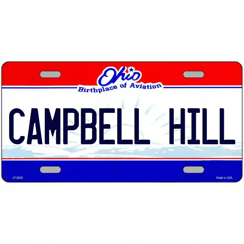 Campbell Hill Ohio Metal Sign