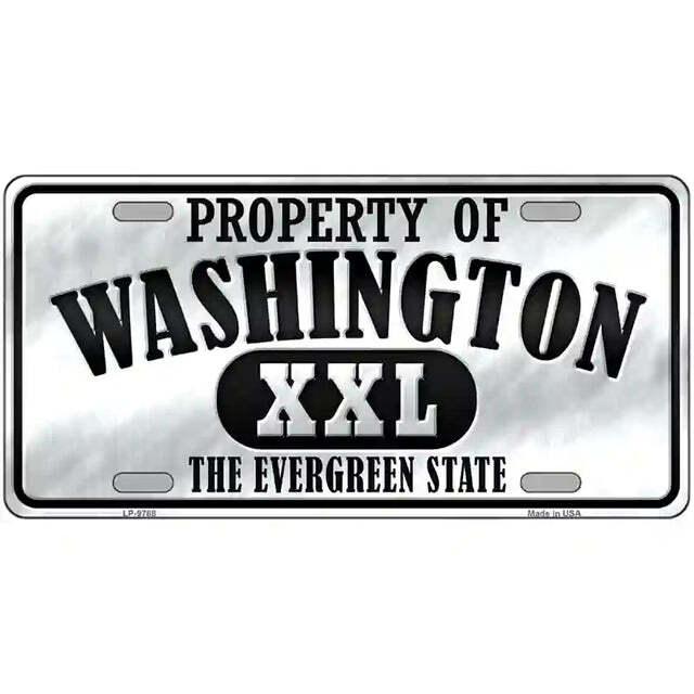 Property of Washington The Evergreen State Metal Sign