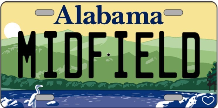 Midfield Alabama Metal Sign