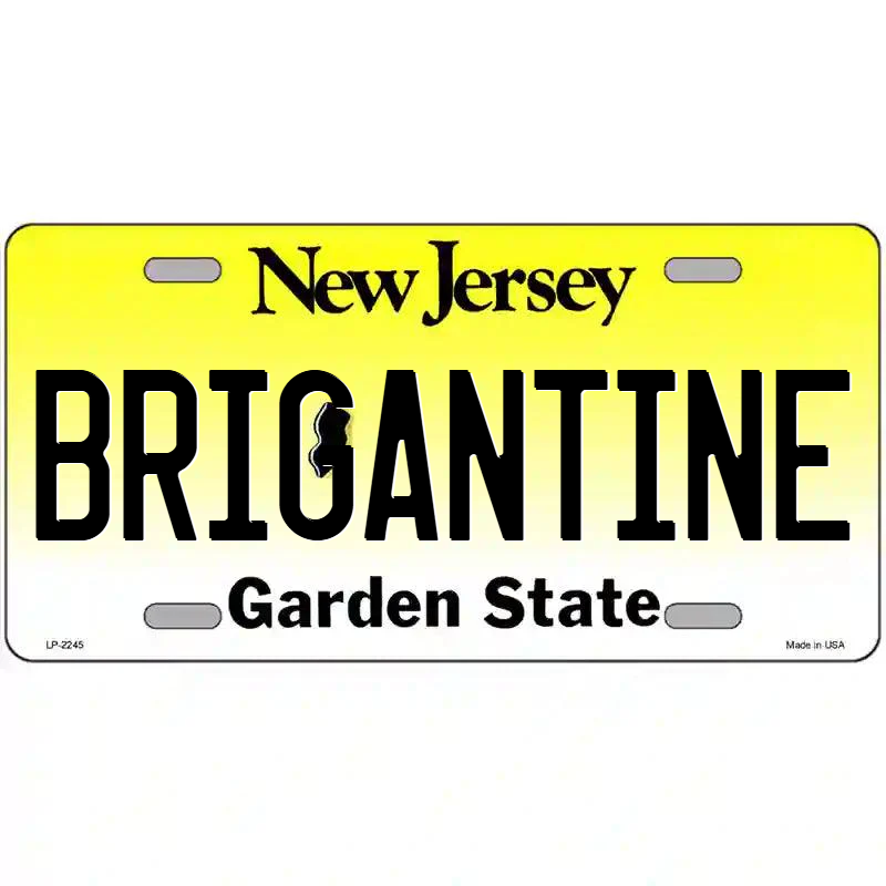 Brigantine New Jersey Metal Sign