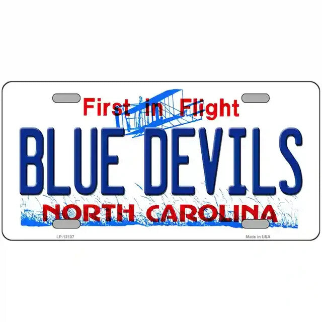 Blue Devils North Carolina Metal Sign