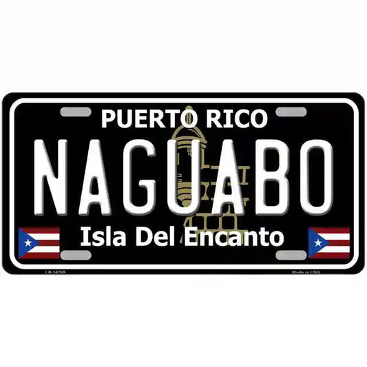 Naguabo Puerto Rico Black Metal Sign