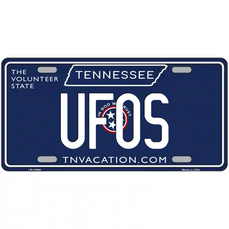 UFOs Tennessee Blue Metal Sign