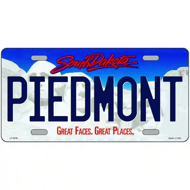 Piedmont South Dakota Metal Sign