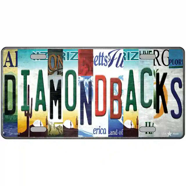 Diamondbacks Strip Art Metal Sign