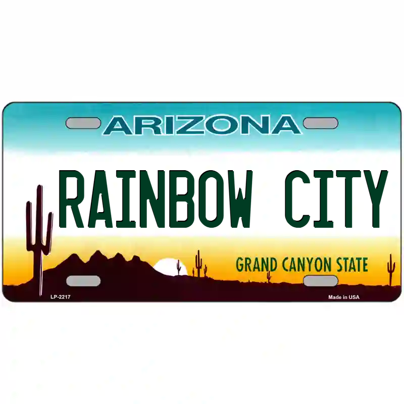 Rainbow City Arizona Metal Sign