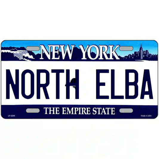 North Elba New York Blue Metal Sign