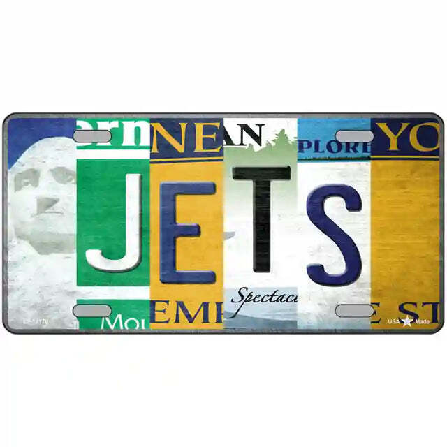 Jets Strip Art Metal Sign