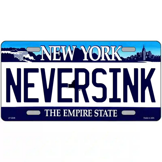 Neversink New York Blue Metal Sign
