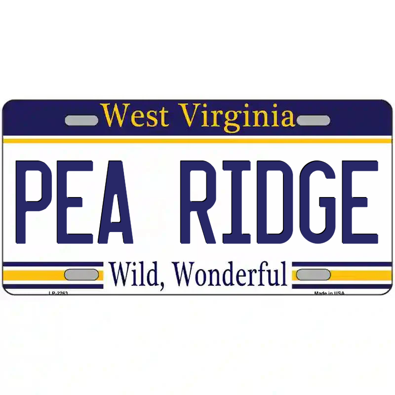 Pea Ridge West Virginia Metal Sign