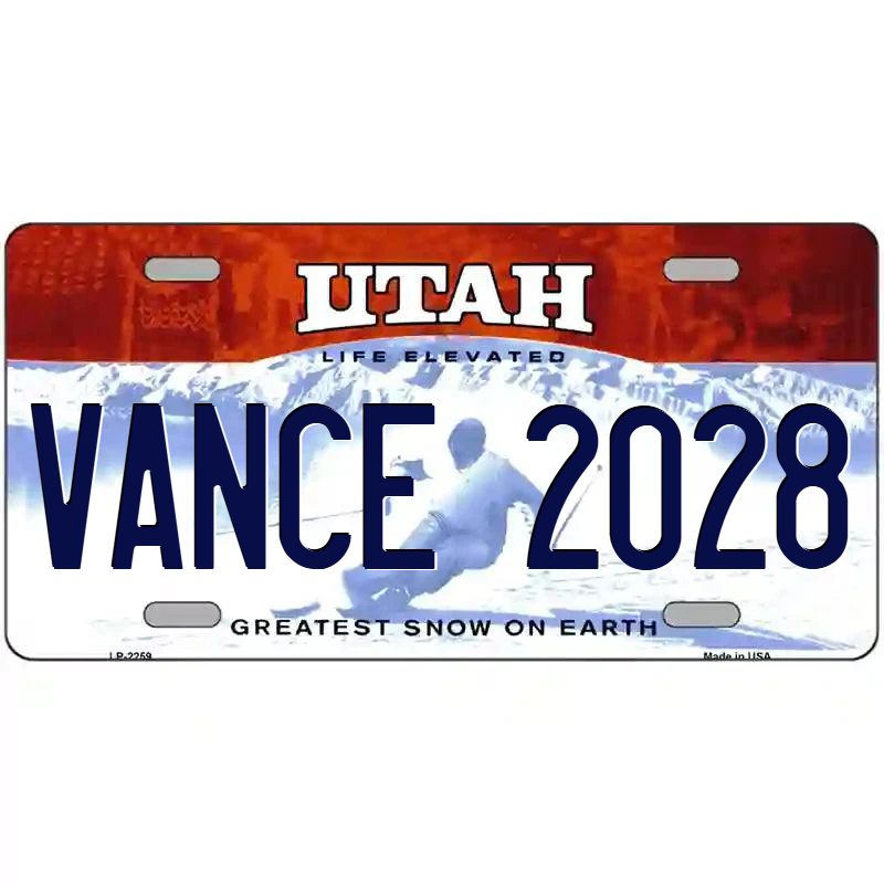 Vance 2028 Utah Metal Sign