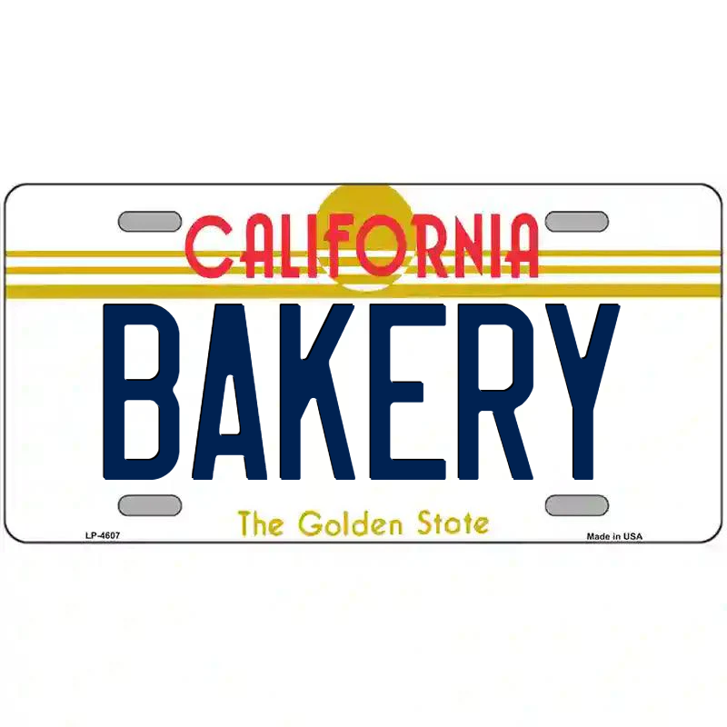Bakery California Metal Sign
