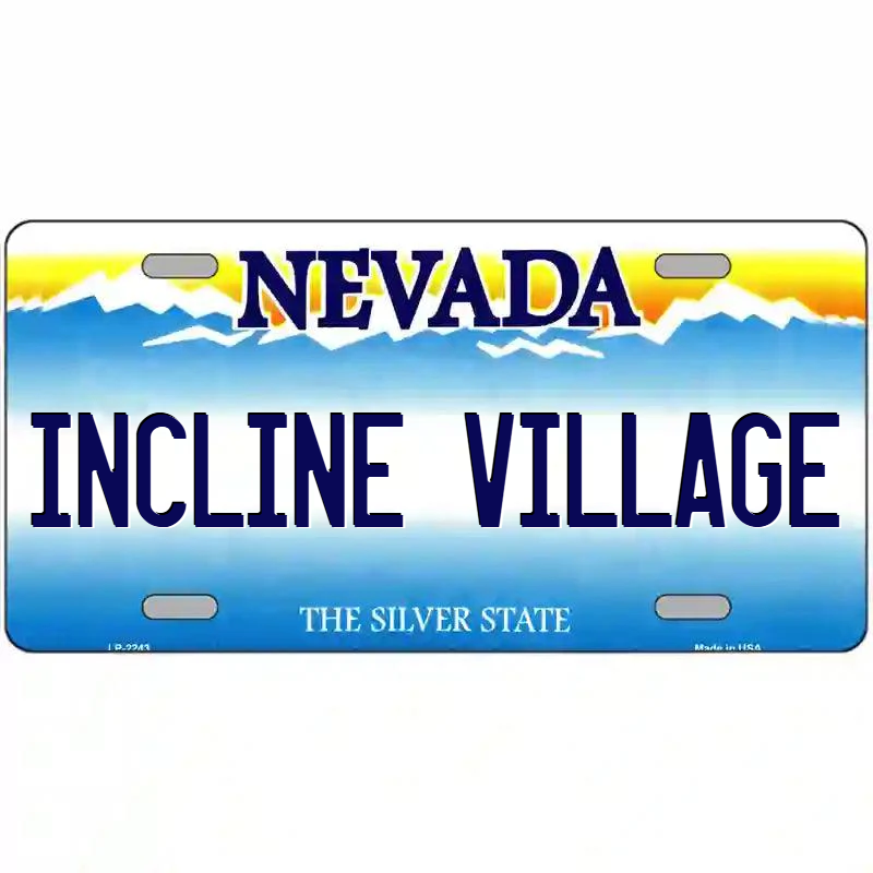 Incline Village Nevada Metal Sign