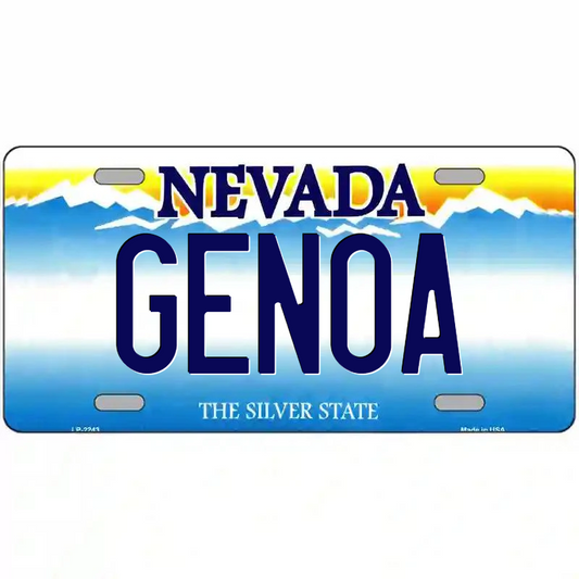 Genoa Nevada Metal Sign