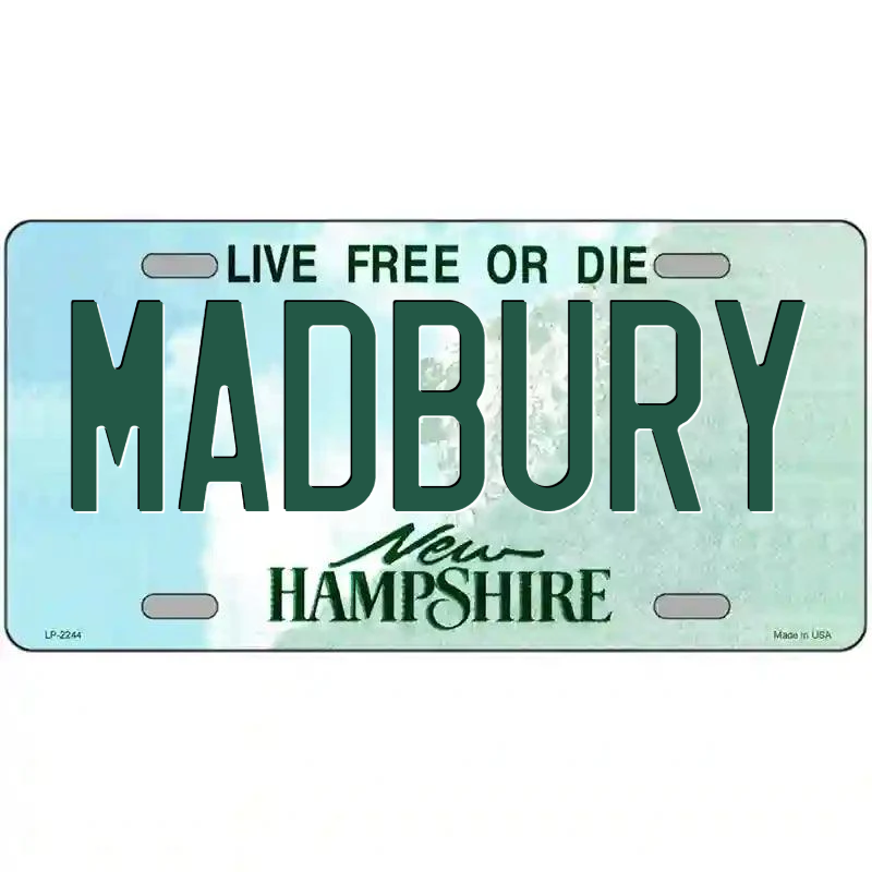 Madbury New Hampshire Metal Sign