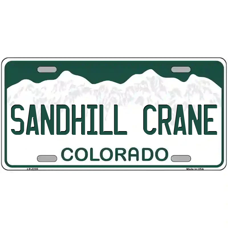 Sandhill Crane Colorado Metal Sign