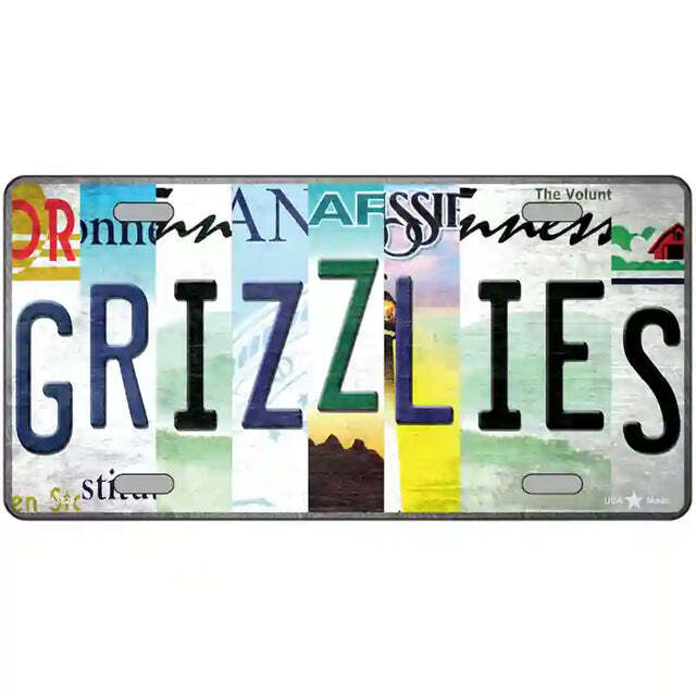 Grizzlies Strip Art Metal Sign