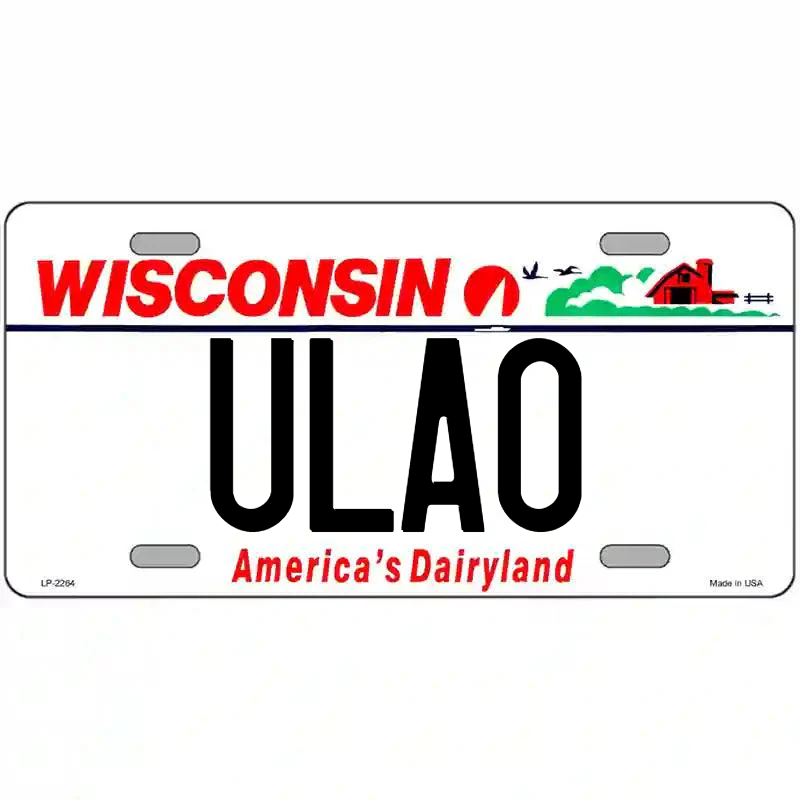 Ulao Wisconsin Metal SIgn