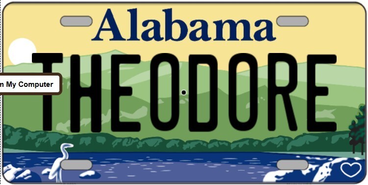 Theodore Alabama Metal Sign