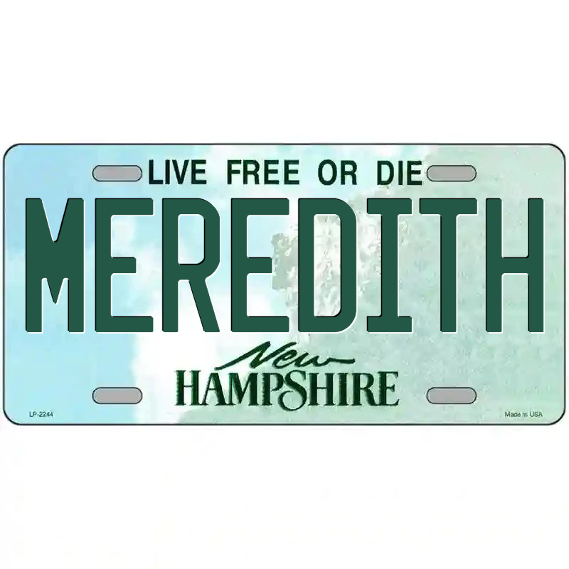 Meredith New Hampshire Metal Sign
