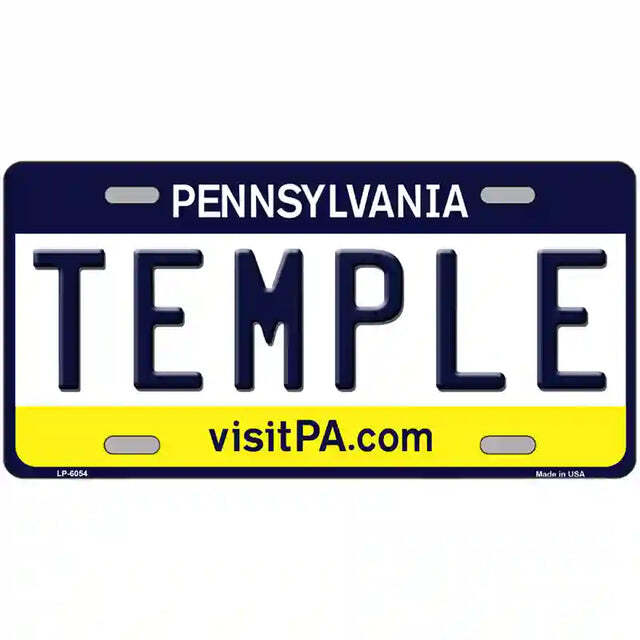 Temple Pennsylvania Metal Sign