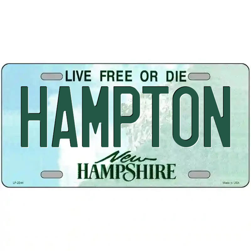 Hampton New Hampshire Metal Sign