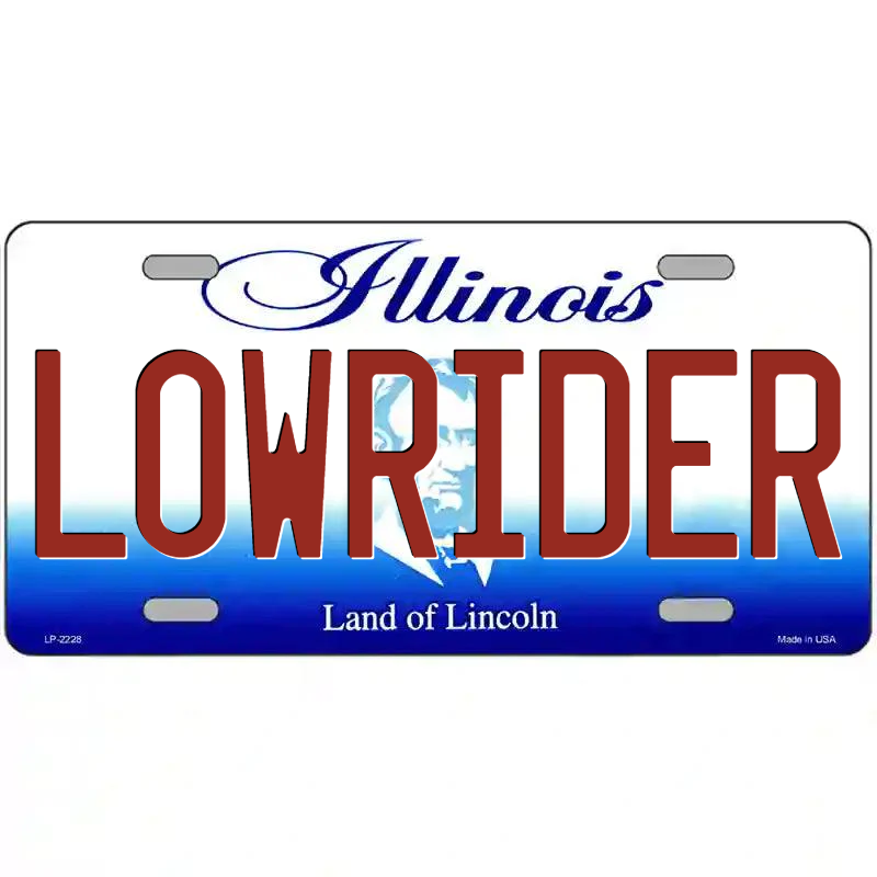 Lowrider Illinois Metal Sign