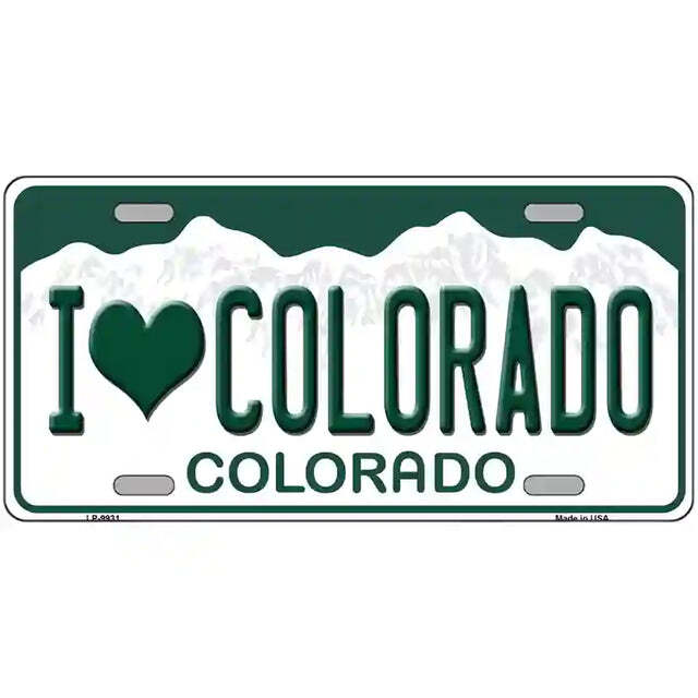 I Love Colorado Colorado Metal Sign