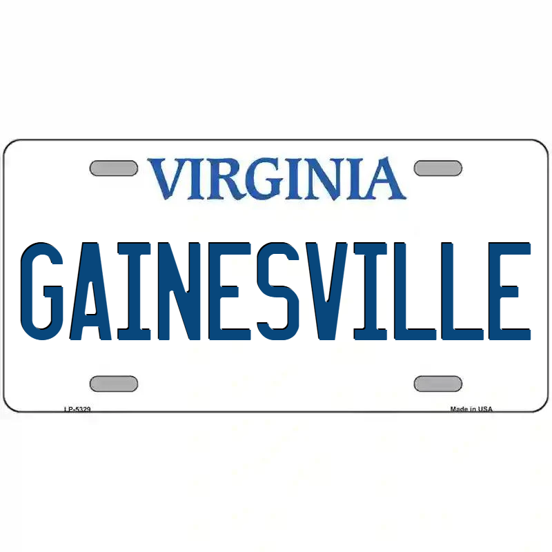 Gainesville Virginia Metal Sign