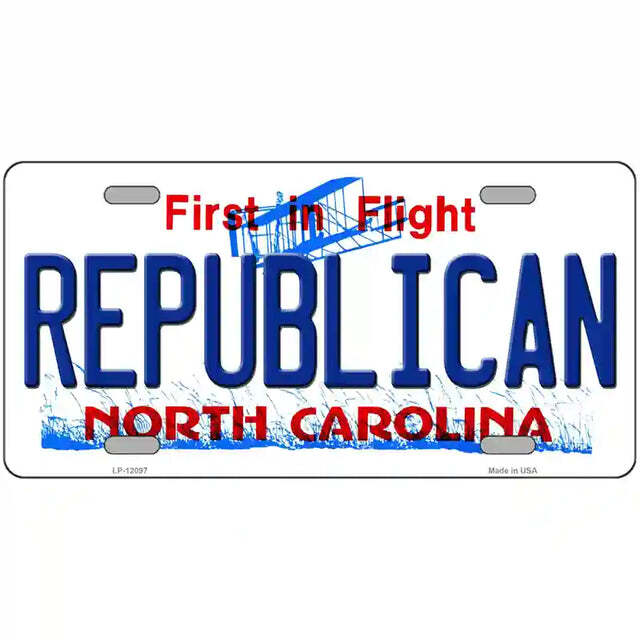 Republican North Carolina Metal Sign