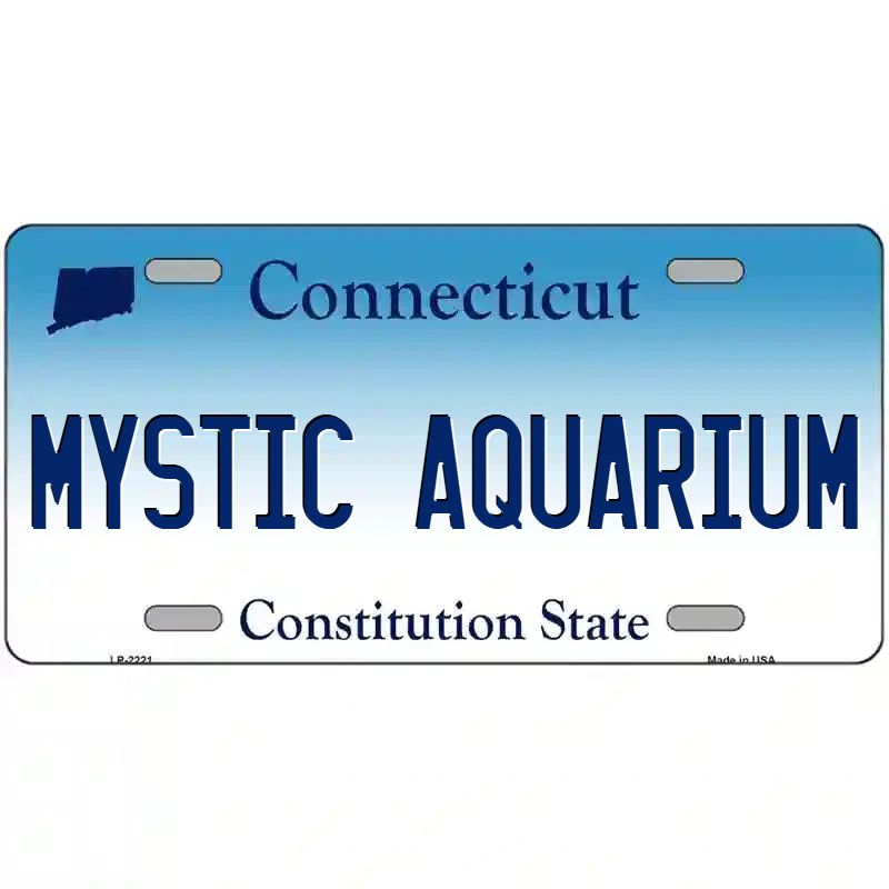 Mystic Aquarium Connecticut Metal Sign
