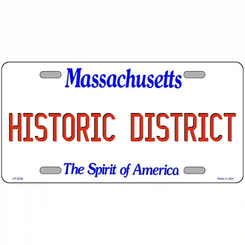 Historic District Massachusetts Metal Sign