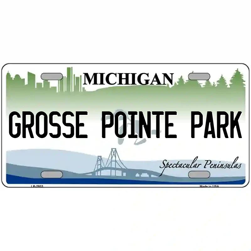 Grosse Pointe Park Michigan Metal Sign