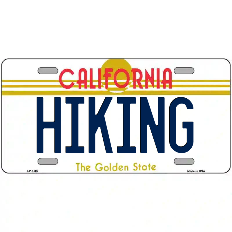 Hiking California Metal Sign