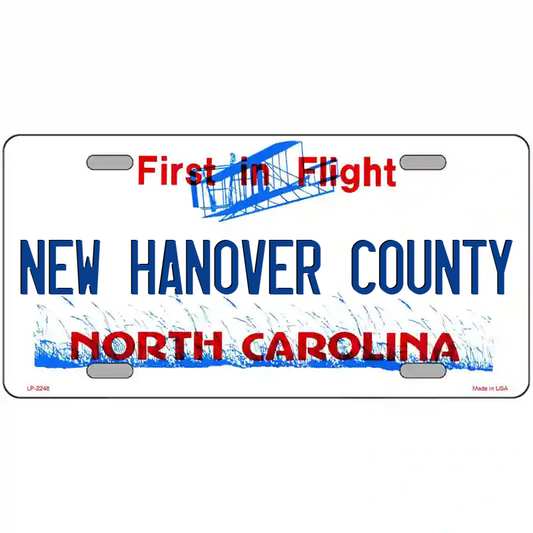 New Hanover County North Carolina Metal Sign