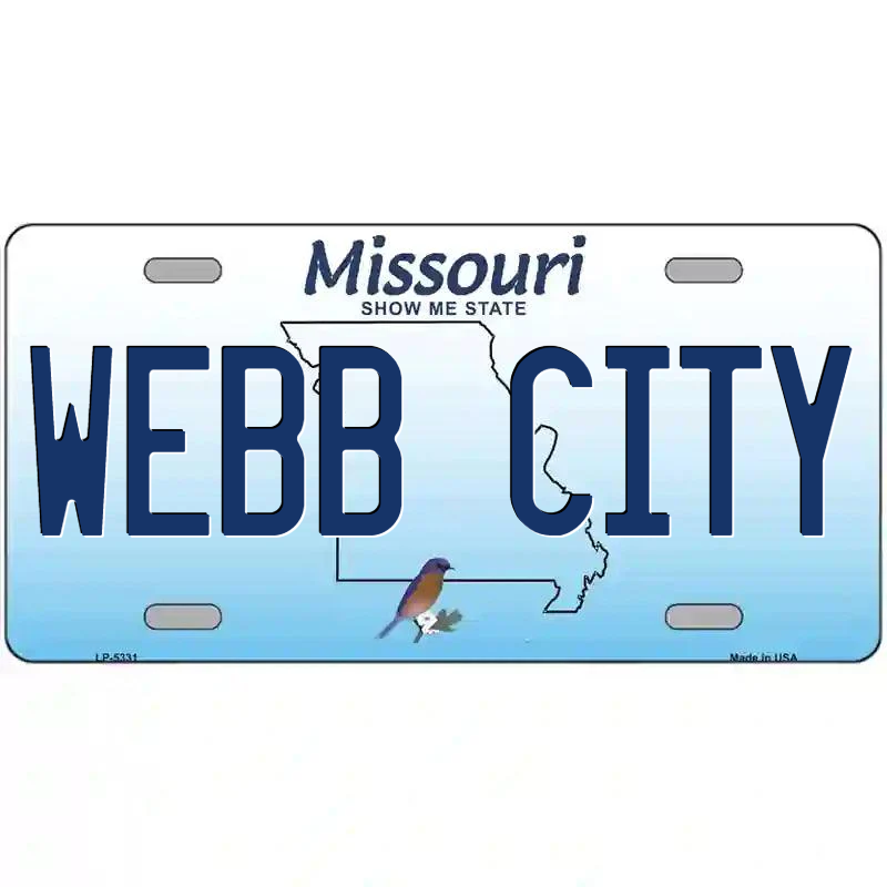 Webb City Missouri Metal Sign