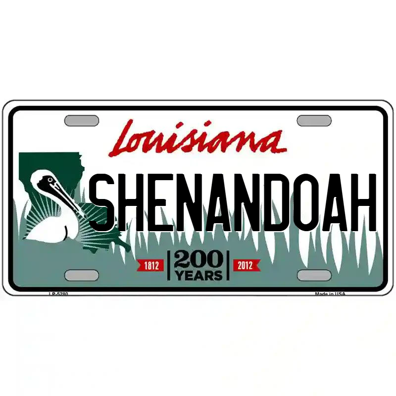Shenandoah Louisiana Metal Sign