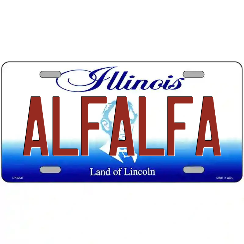 Alfalfa Illinois Metal Sign