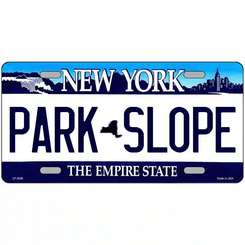 Park Slope New York Blue Metal Sign